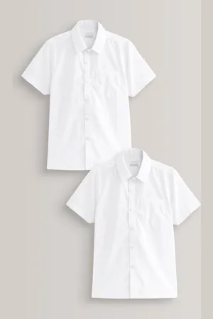 Next Easy Fastening Manches courtes School Shirts 2 Pack (3-16ans)7 ans (122cm)