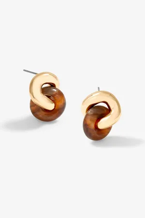 Jon Richard Polished Resin Knot Stud Earringsun