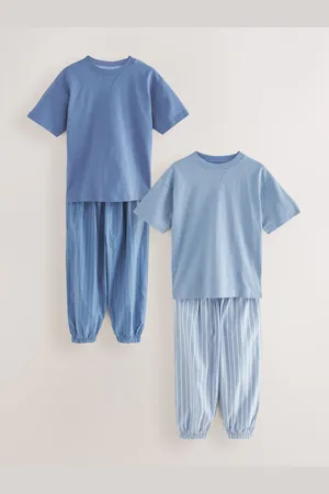 Next 100% Cotton Short Sleeve Long Bottoms 2 Pack (3-16yrs)9 ans (134cm)