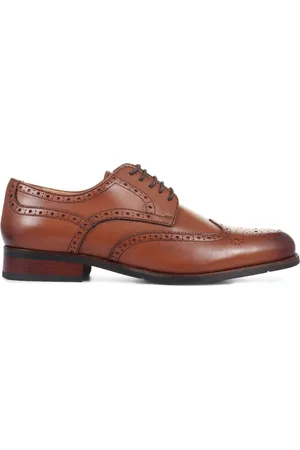 JONES BOOTMAKER Chaussures pointure large en cuir marron à lacets style habillé pour homme
