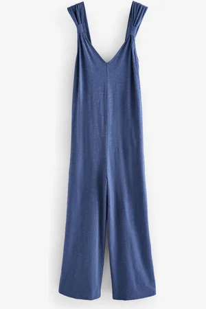 Next 100% Cotton Jersey Wide Leg V-Neck Jumpsuit38 Tall