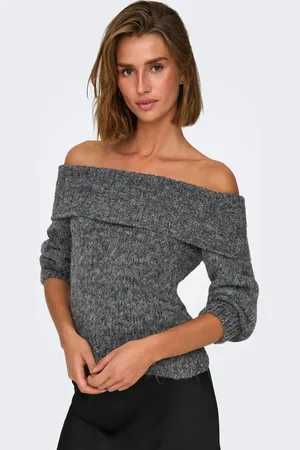 ONLY Manches longues Bardot Pull en maille duveteuse40-42