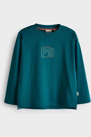 Paul Smith Garçons 100% Cotton Oversized Bleu canard Bleu Manches longues Iconic Imprimé T-shirt4 - 5 ans (104 - 110cm)