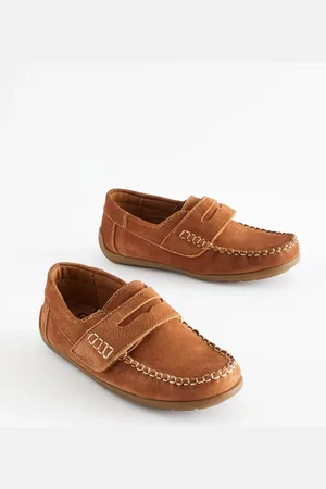 Next Mocassins penny en cuir avec fermeture tactile et rapprochée