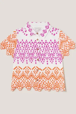 Monsoon Embroidered Short Sleeve 100% Cotton Shirt4 ans (104cm)