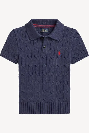 Ralph Lauren Pull col polo en maille torsadée garçon7 ans