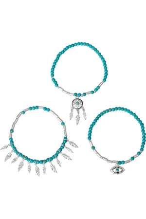 Bibi Bijoux Gold Tone Dreamcatcher Beaded Bracelet Setun