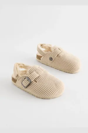 Next Velours côtelé Corkbed Slippers