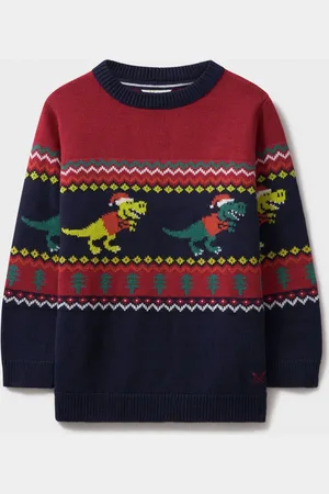 J.Crew Pull Imprimé Dinosaure Fairisle8 - 9 ans (128 - 134cm)