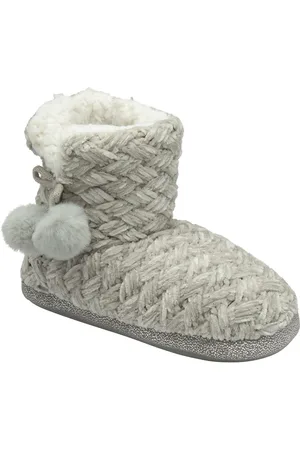 Dunlop Chaussons bottines en maille pour femme