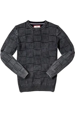 Joe Browns Acid Wash Checked 100% Organic Cotton JumperMédium