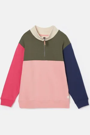 Joules Sweat-shirt Elliot Couleur Block Quarter Zip des Filles4 ans (104cm)