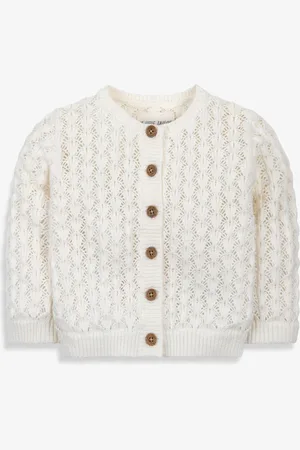 The Little Tailor Baby Lilac Purple 100% Cotton Scallop Design Pointelle Cardigan8692cm