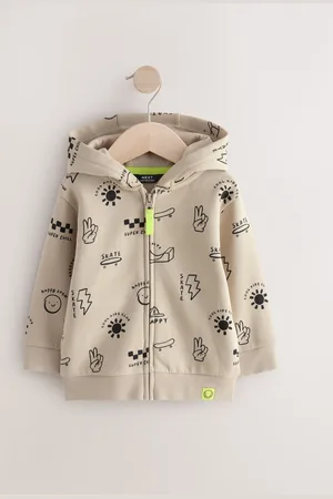 Next 100% Cotton All Over Print Zip Through Hoodie (3mths-7yrs)12 - Mois 18 (80 - 86cm)