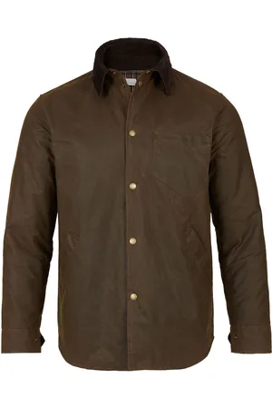 CELTIC & CO. . Chemise de survêtement en coton ciré 100% marronXL