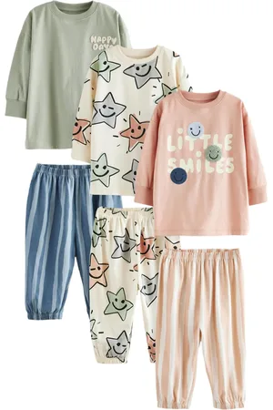 Next 3 Lot Oversized 100% Cotton Pyjamas (9mths-10yrs)9 - Mois 12 (74 - 80cm)