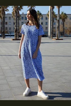 Threadbare 100{Peignoir mi-long à smocks en coton40