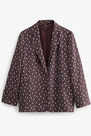 Next Effet froissé Satin Polka Dot Blazer48 Tall