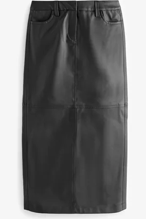 Next Jupe à colonnes en faux cuir PU44 R