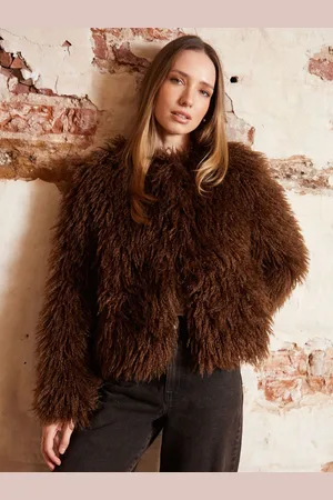 Threadbare Manteau en fausse fourrure mongol36