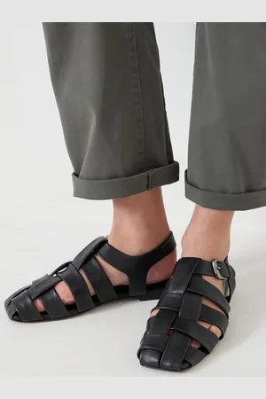 Hush Puppies Leather Caged Fisherman Sandalseu41