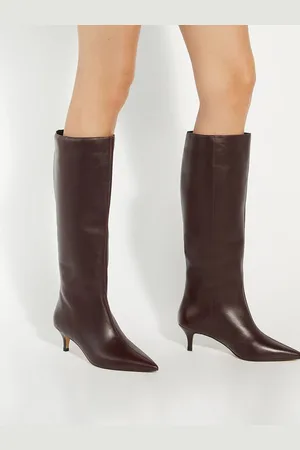 Dune Bottes lisses à talon chaton pointues jusqu