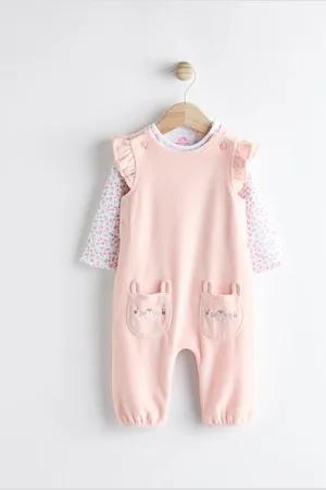 Next Ensemble salopette et body à manches longues pour bébé (0mths-2yrs)1.5 - 2 ans (86 - 92cm)