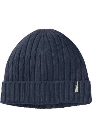 Jack Wolfskin Navy Winter Rib Knit BeanieUn an