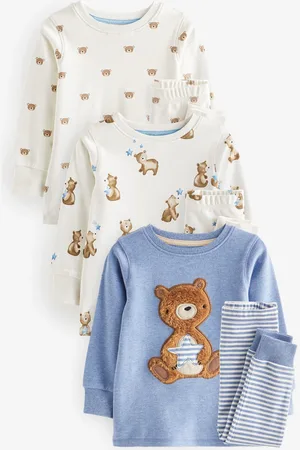 Next 100Pyjama Manches longues % coton 3 Lot (9mths-6yrs)1.5 - 2 ans (86 - 92cm)