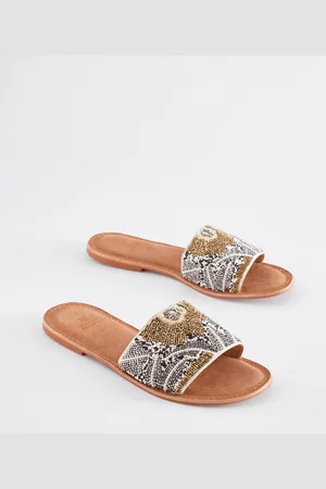 Next Mules Forever Comfort en cuir avec perles
