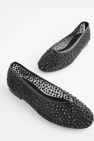 Next Forever Comfort Round Toe Mesh Jewel Ballerine Chaussures