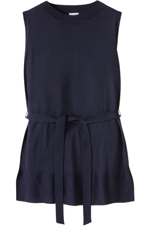 CELTIC & CO. Blue Fine Knit Sleeveless TunicMédium