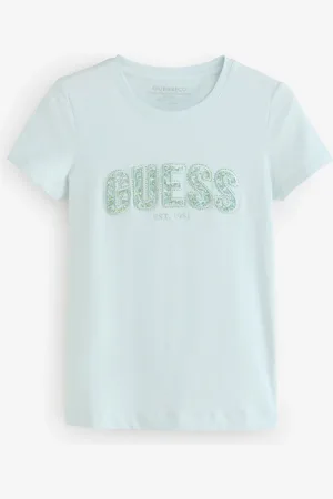 Guess T-shirt Courts en dentelle avec logoxlarge