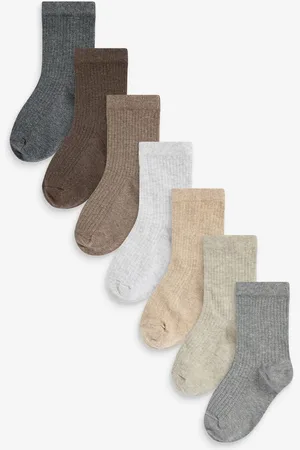 Next Paquet de chaussettes en coton riche à fines côtes 7UK 3 - 5.5 Jnr