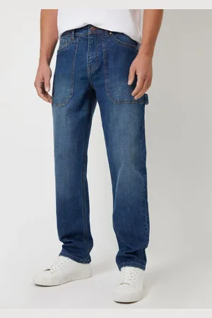 Threadbare Mid Wash Extensible Coupe droite Carpenter Jeans With Extensible32