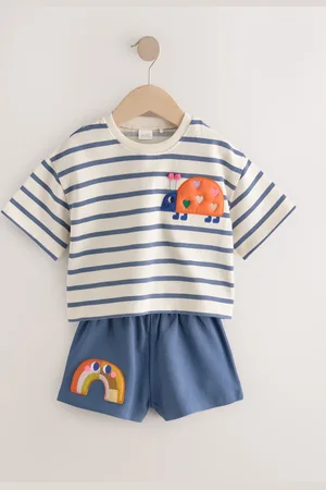 Next Short Sleeve 100% Cotton Top & Shorts Set (3mths-7yrs)104110cm