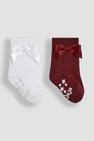 JoJo Maman Bébé 2-Pack Bow Socks4 - 6 ans (104 - 116cm)