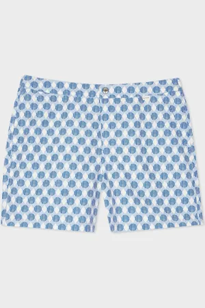 Paul Smith Blue Printed Swim ShortsMédium