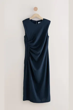 Next Sleeveless Column Rouched Midi Dress