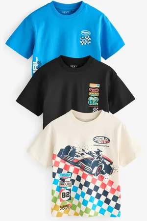 Next Coupe décontractée Graphic 100% Cotton Manches courtes T-shirt 3 Lot (3-16yrs)5 ans (110cm)
