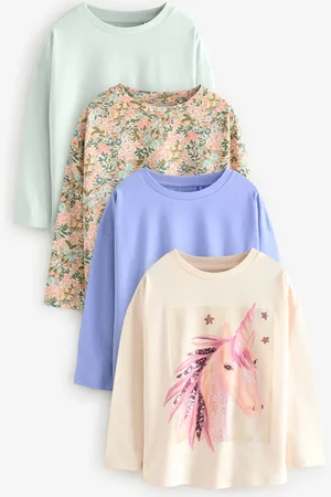 Next T-shirt à manches longues en coton 100% 4 Pack (3-16ans)8 ans (128 cm)