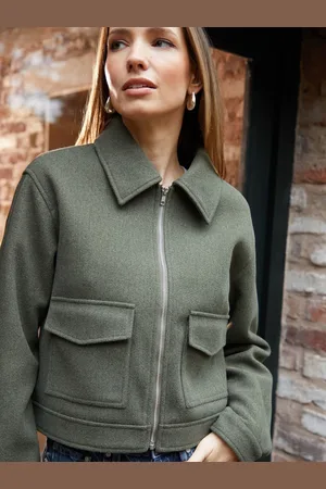 Threadbare Faux Wool Collared Harrington Jacket44