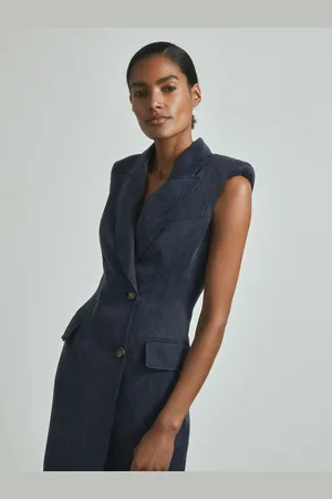 Reiss Guliana Cupro Tux Midi Robe36