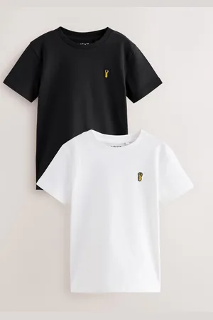 Next 100% Cotton Short Sleeve Stag Embroidered T-Shirts 2 Pack (3-16yrs)6 ans (116cm)