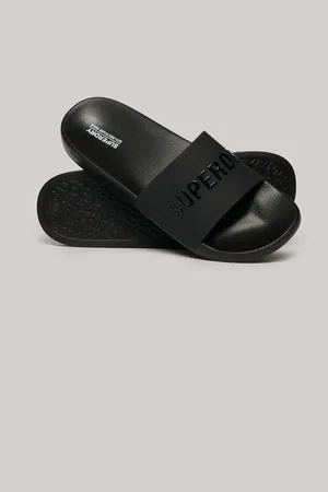 Superdry Claquettes de piscine végétaliennes à logo XL