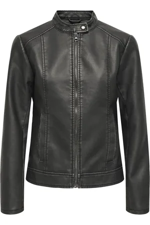 JDY Veste en faux cuir sans col 100% coton44