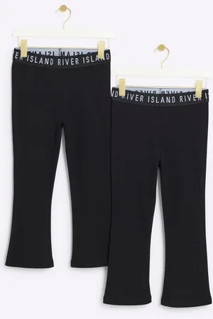 River Island Filles Rib Kickflare 100% Coton Pantalons 2 Lot2 - 3 ans (92 - 98cm)