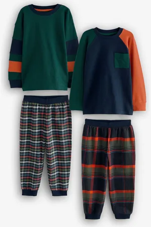 Next 2 Lot Manches longues Woven Carreaux 100% Cotton Pyjamas (3-16ans)9 ans (134cm)