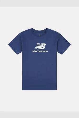 New Balance Garçons T-shirt à logo empilé en 100% coton7 - 8 ans (122 - 128cm)