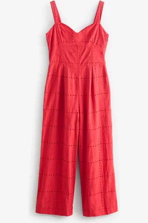 Next Brodery Strappy Wide Leg 100% Cotton Jumpsuit42
